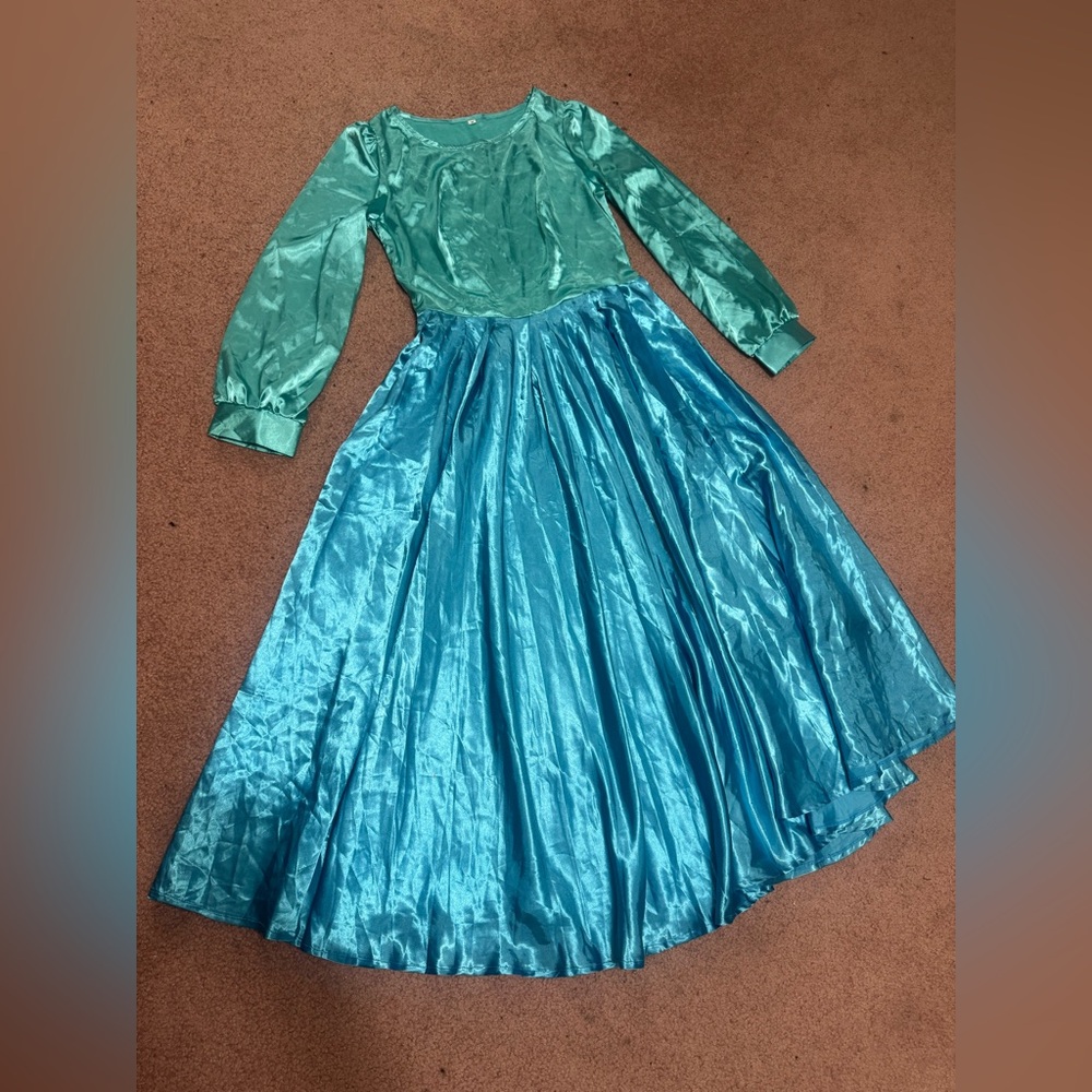 New medium teal  Victorian Renaissance Princess Bridgerton dress costume gown